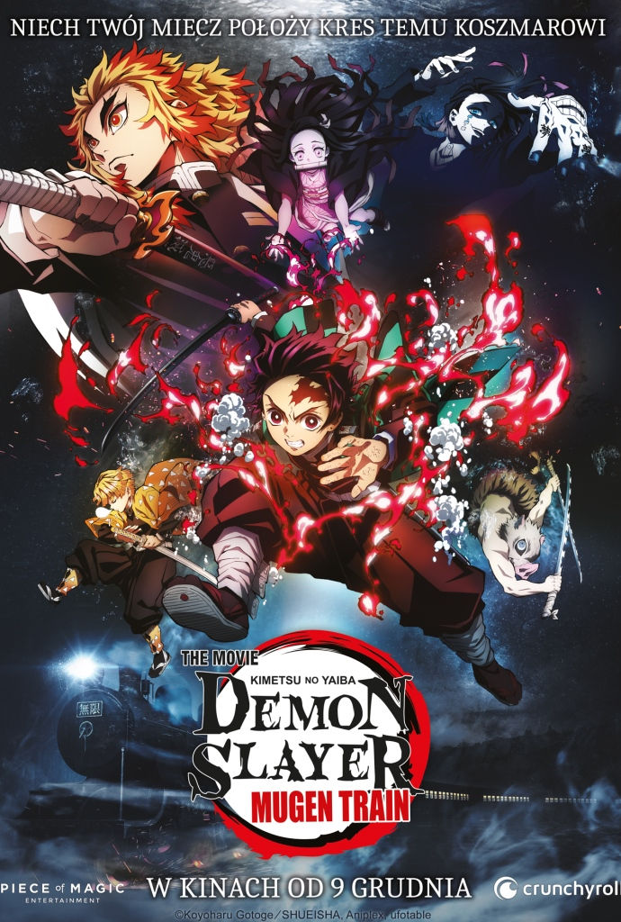 Polski plakat filmu 'Demon Slayer: Mugen Train'