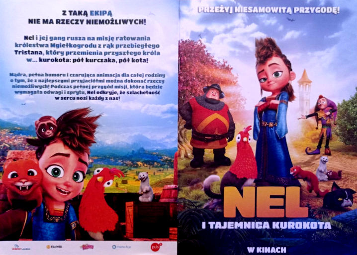 Przód ulotki filmu 'Nel i tajemnica Kurokota'