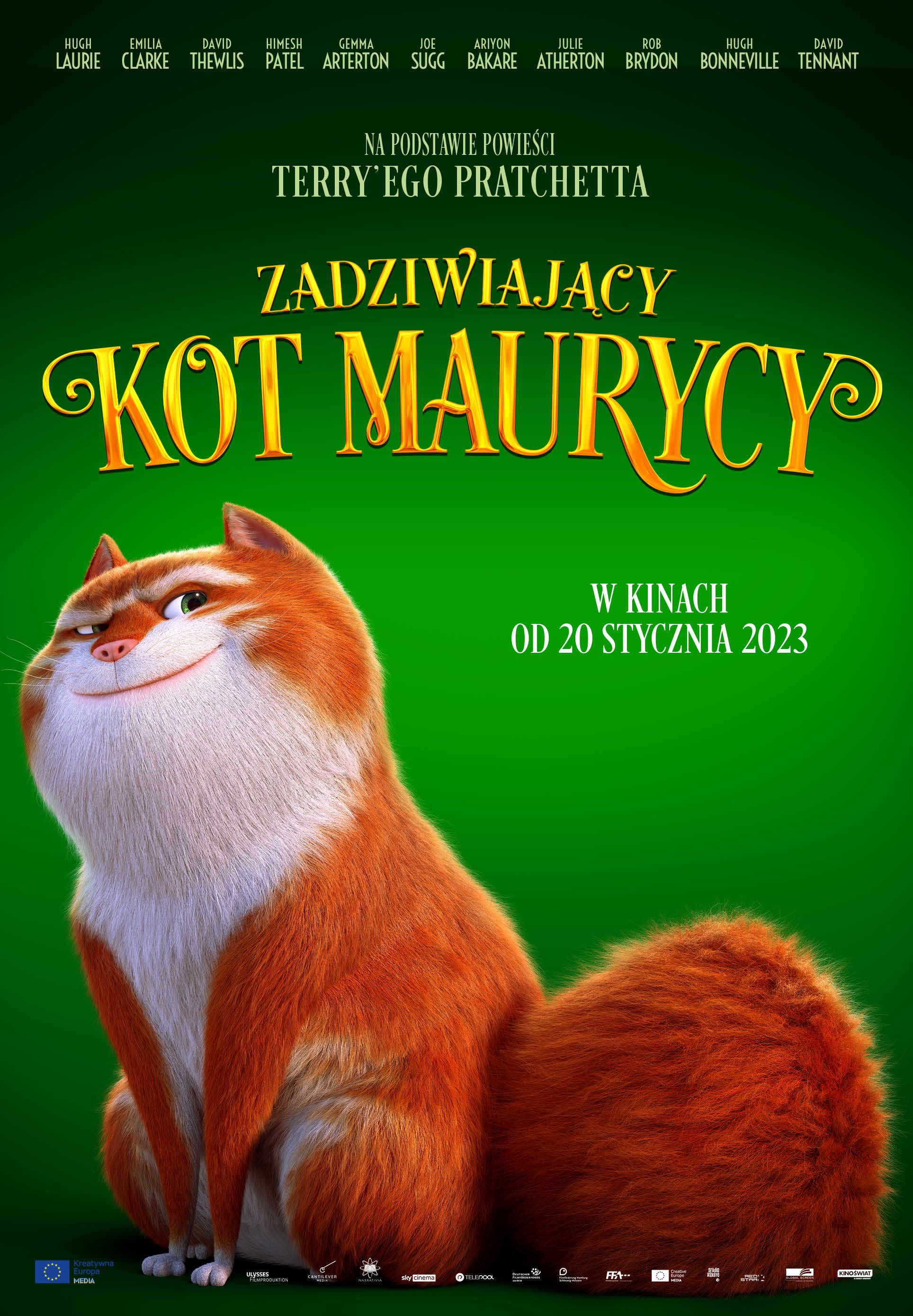 Polski plakat filmu 'Zadziwiający kot Maurycy'