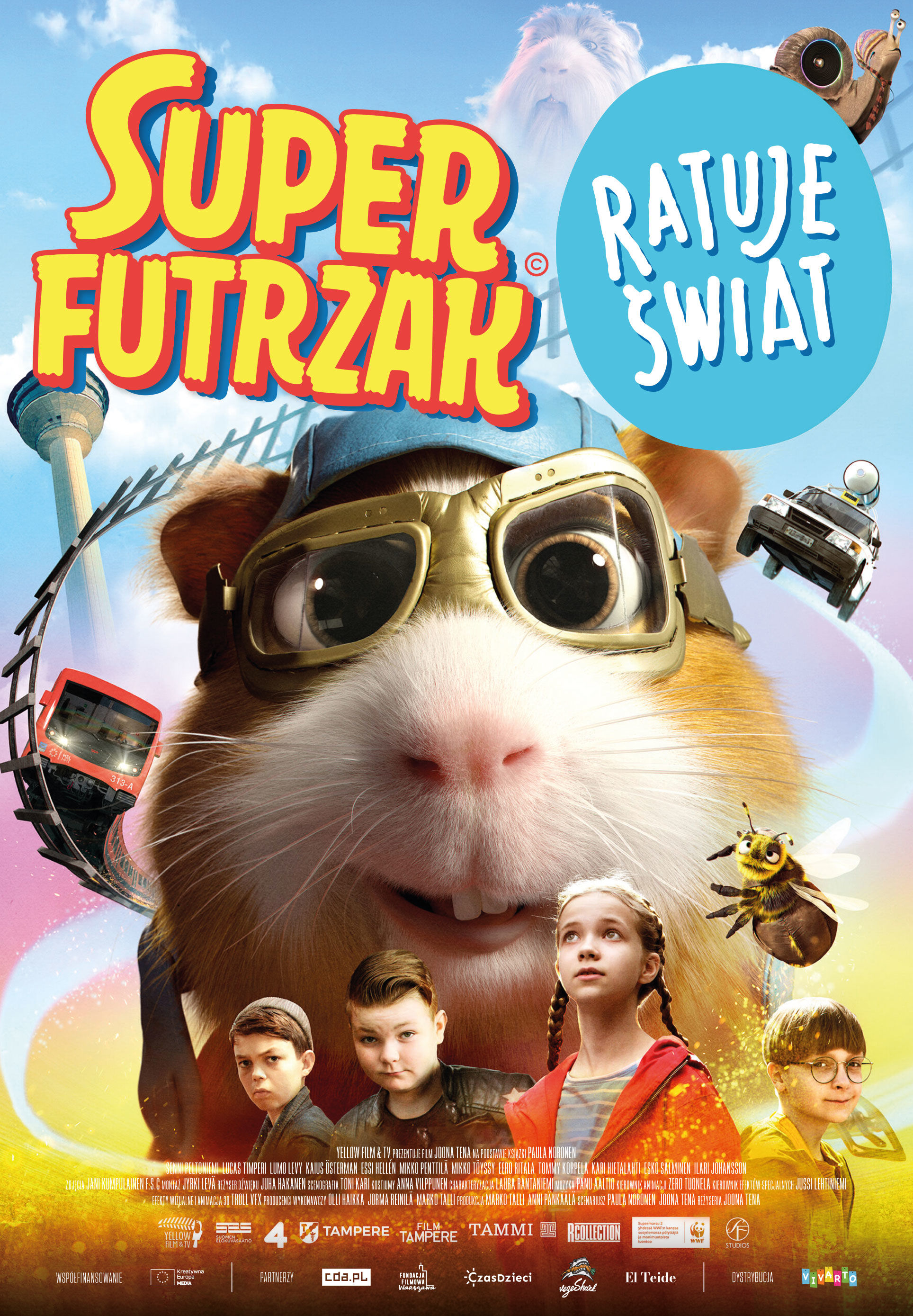 Polski plakat filmu 'Super Futrzak ratuje świat'