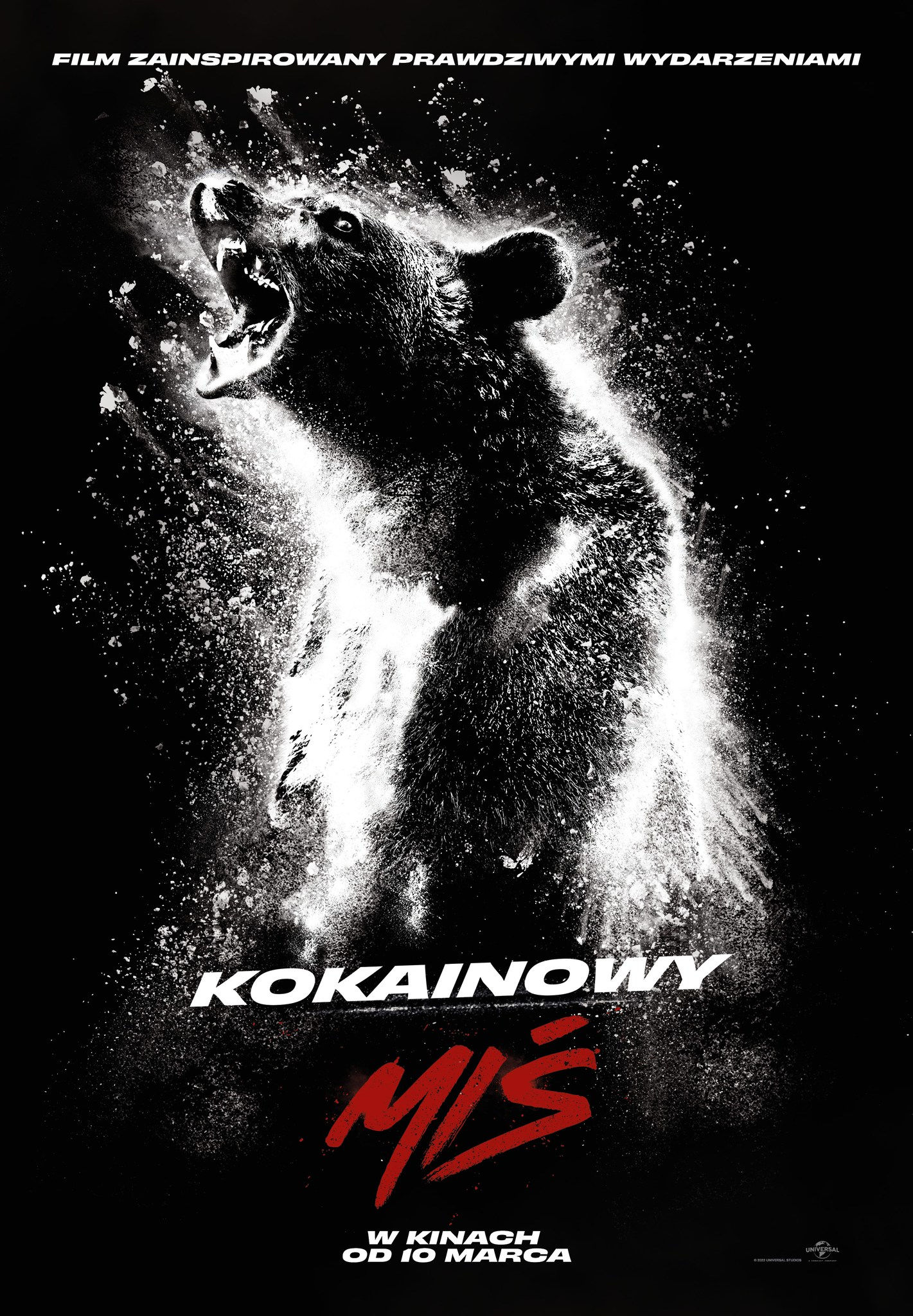 Polski plakat filmu 'Kokainowy miś'