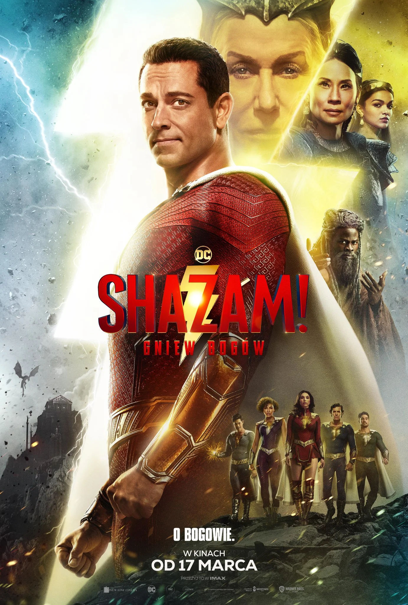 Polski plakat filmu 'Shazam! Gniew bogów'