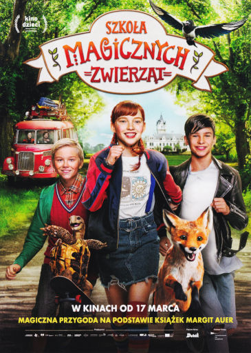 Przód ulotki filmu 'Szkoła magicznych zwierząt'