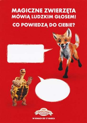 Tył ulotki filmu 'Szkoła magicznych zwierząt'