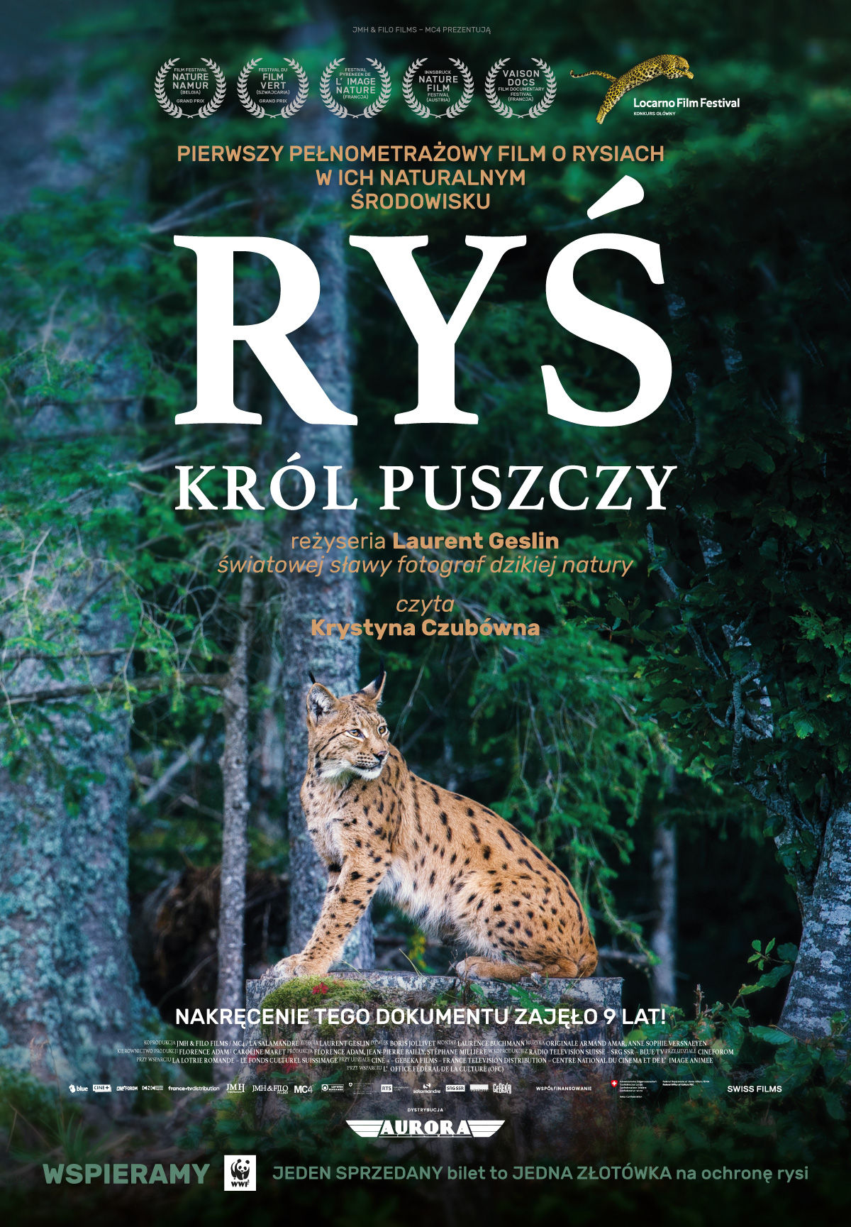 Polski plakat filmu 'Ryś. Król puszczy'