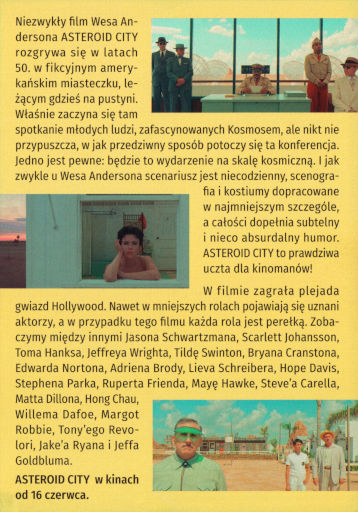 Tył ulotki filmu 'Asteroid City'