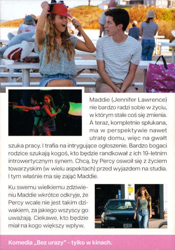 Tył ulotki filmu 'Bez urazy'