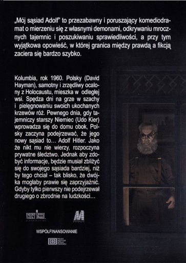 Tył ulotki filmu 'Mój sąsiad Adolf'