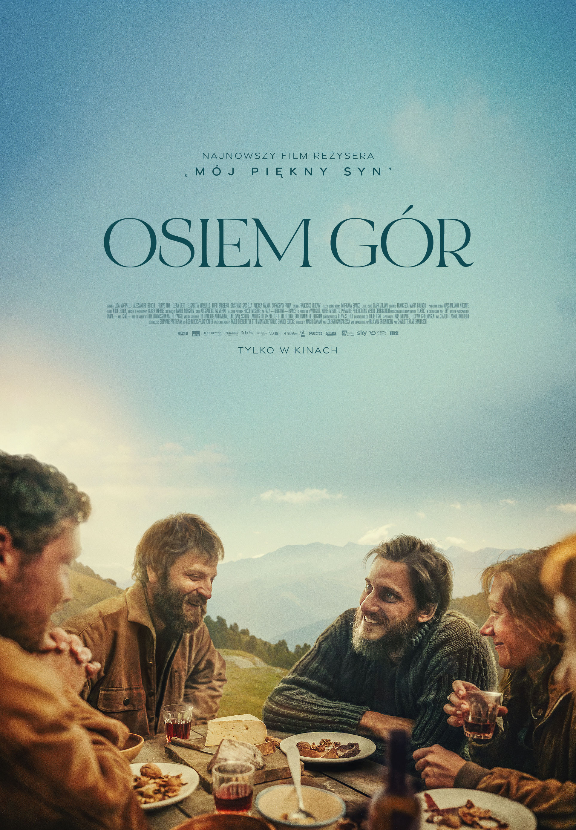 Polski plakat filmu 'Osiem gór'