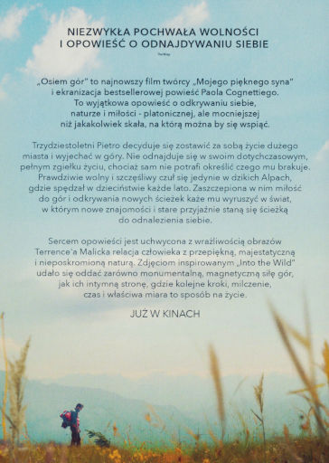 Tył ulotki filmu 'Osiem gór'