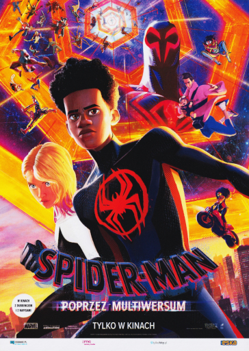 Przód ulotki filmu 'Spider-Man: Poprzez multiwersum'