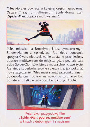 Tył ulotki filmu 'Spider-Man: Poprzez multiwersum'
