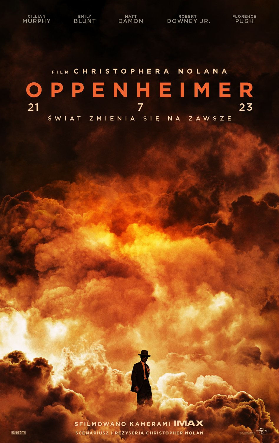 Polski plakat filmu 'Oppenheimer'