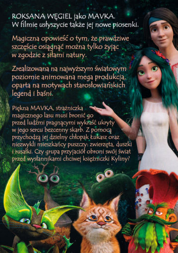 Tył ulotki filmu 'Mavka i strażnicy lasu'