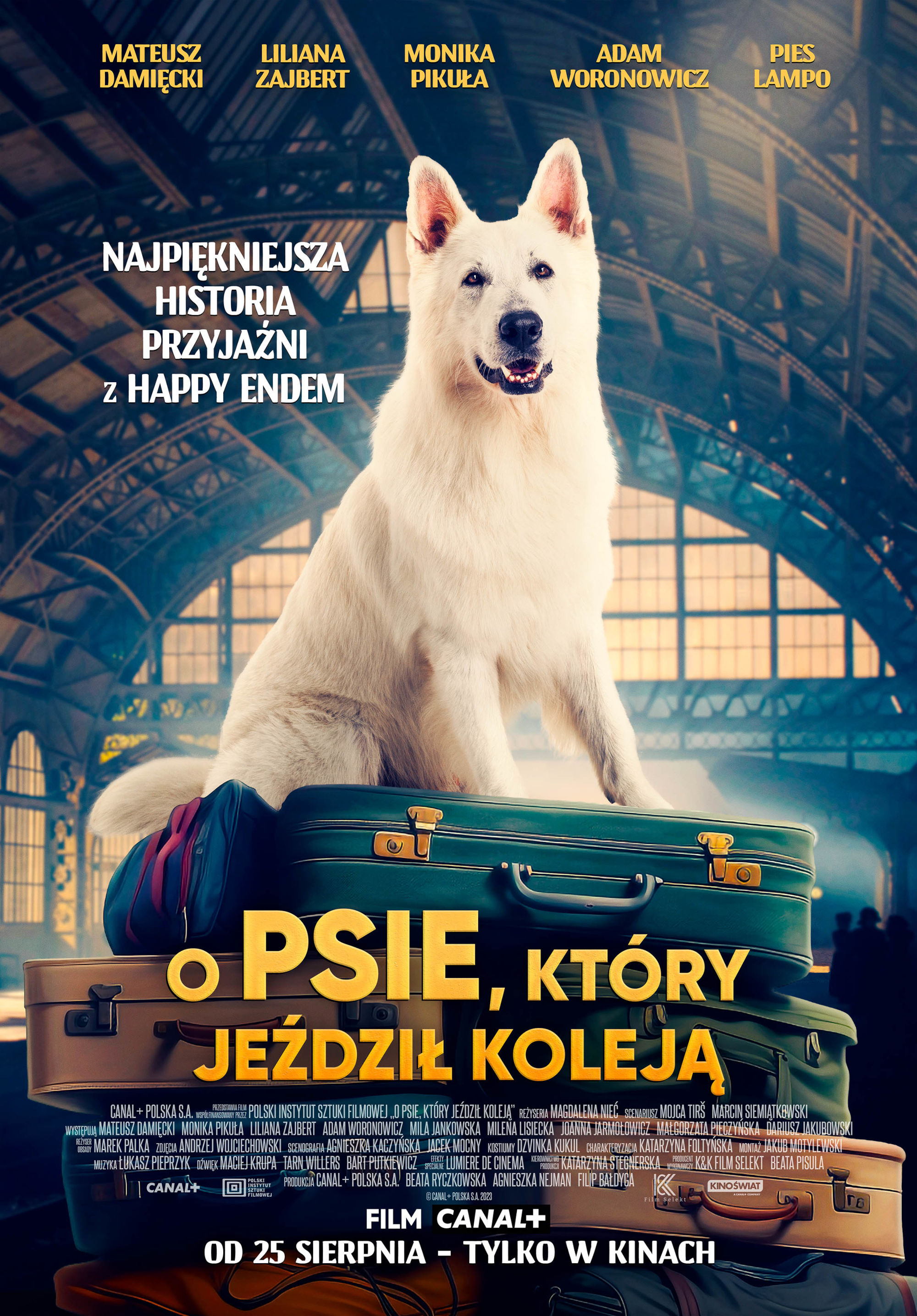 Polski plakat filmu 'O psie, który jeździł koleją'