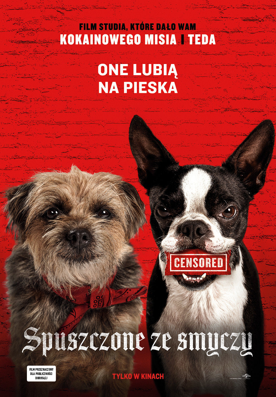 Polski plakat filmu 'Spuszczone ze smyczy'