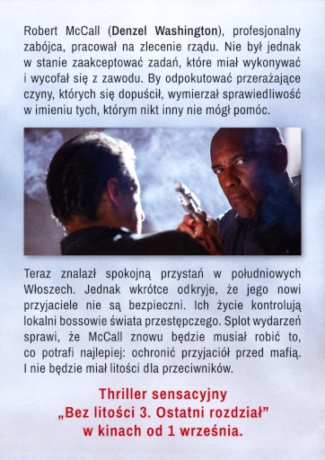 Tył ulotki filmu 'Bez litości 3. Ostatni rozdział'