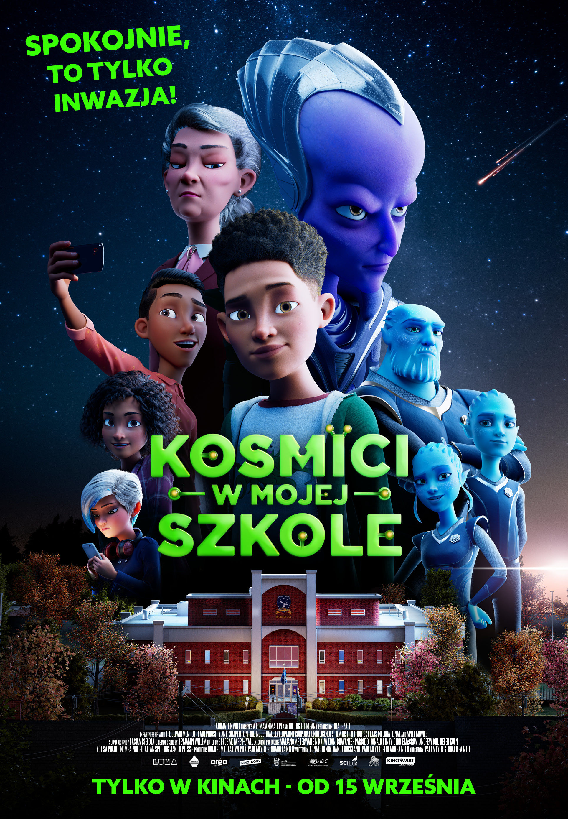 Polski plakat filmu 'Kosmici w mojej szkole'