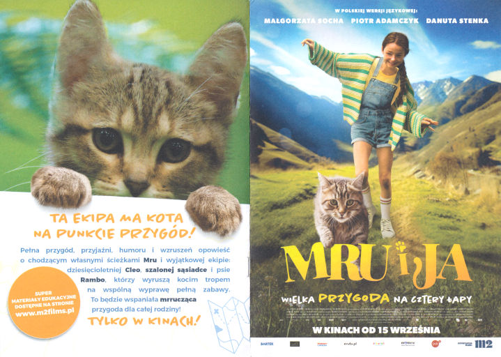 Przód ulotki filmu 'Mru i ja: Wielka przygoda na cztery łapy'