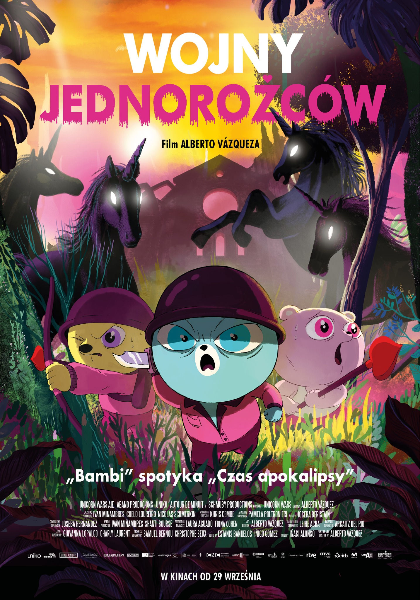 Polski plakat filmu 'Wojny jednorożców'