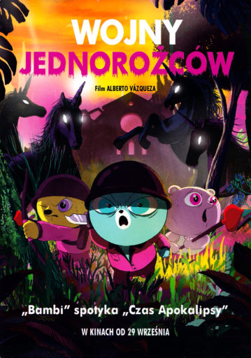 Przód ulotki filmu 'Wojny jednorożców'