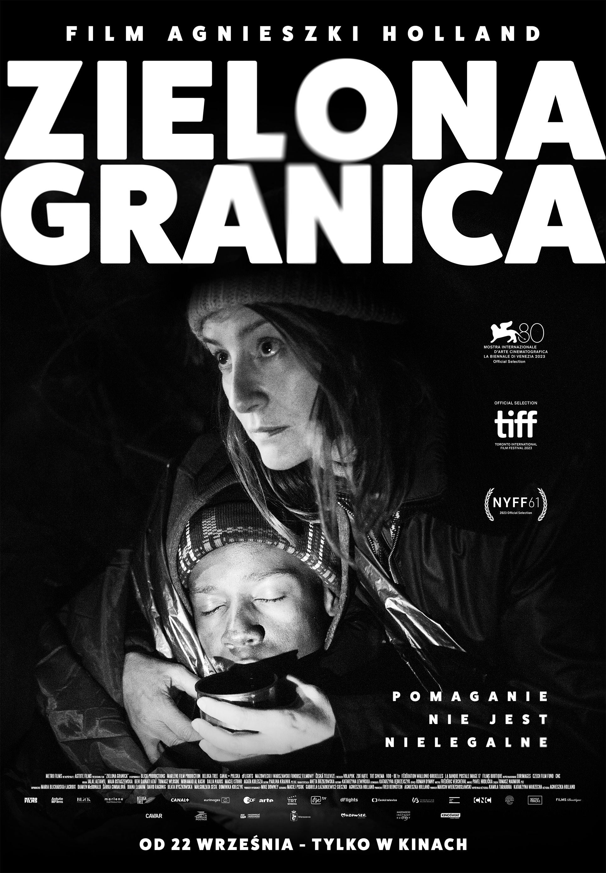 Polski plakat filmu ' Zielona granica'