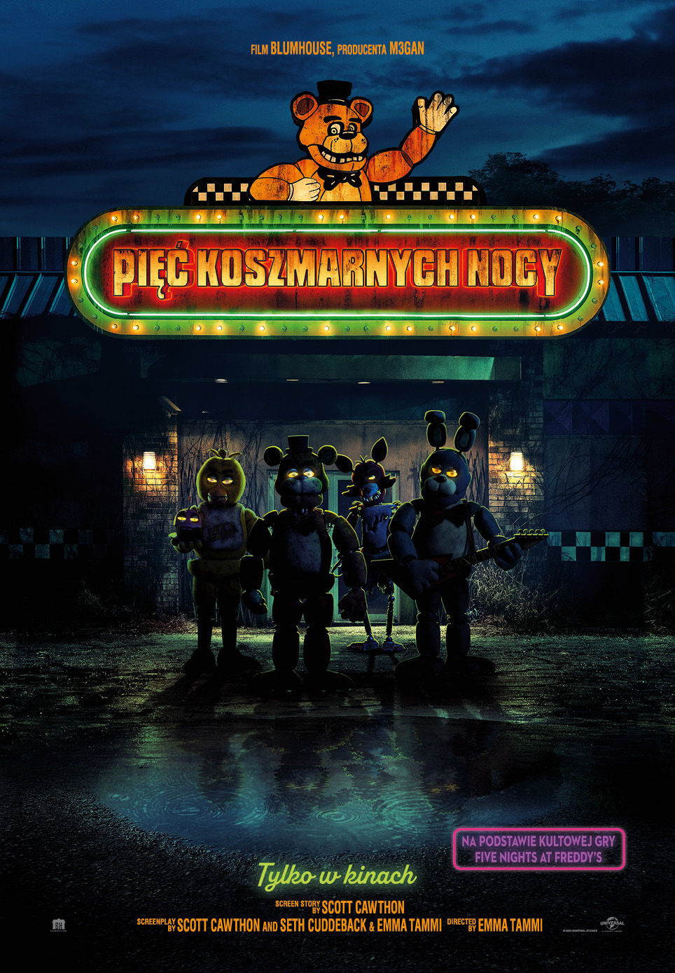 Polski plakat filmu 'Pięć koszmarnych nocy'
