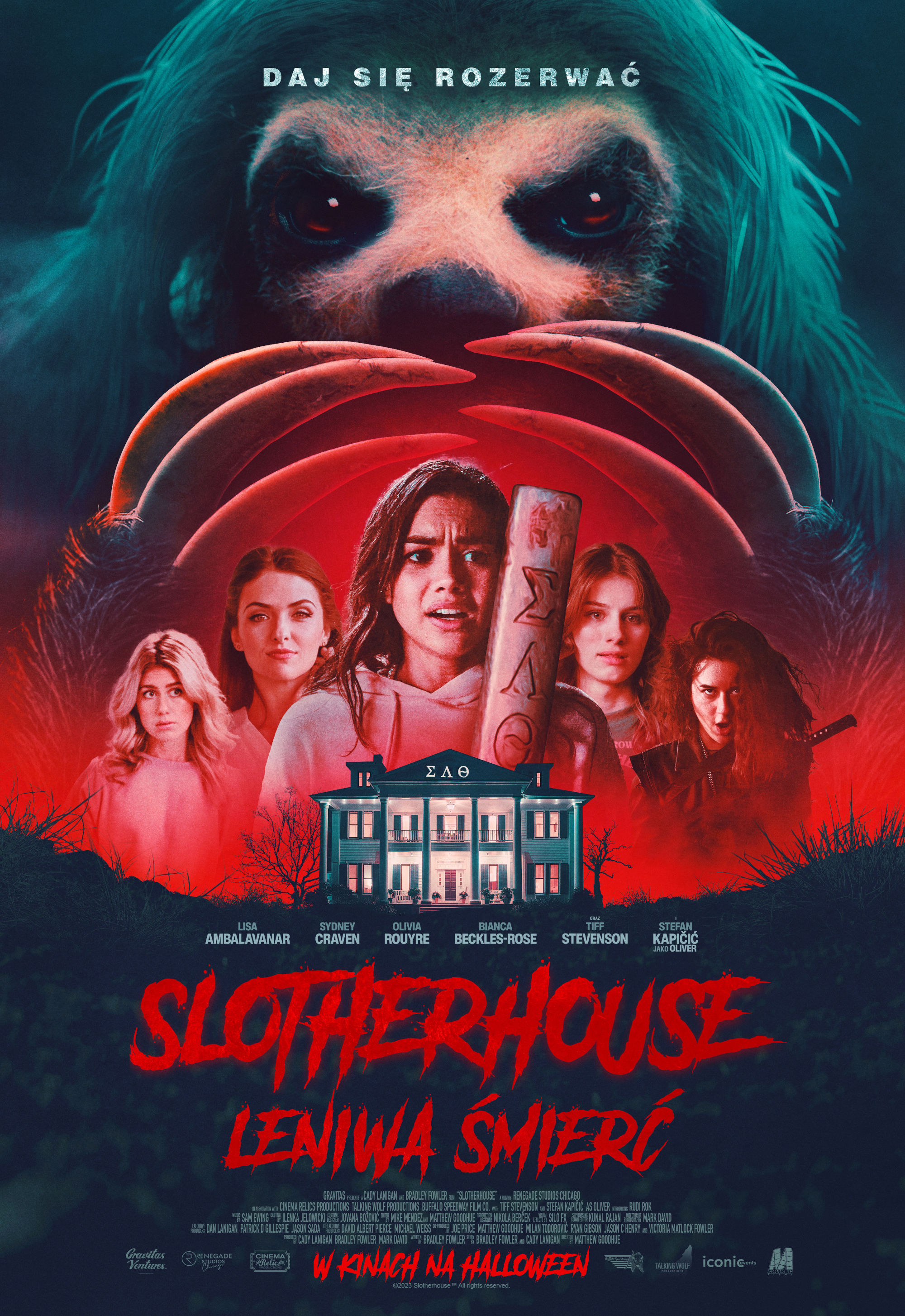 Polski plakat filmu 'Slotherhouse: Leniwa śmierć'