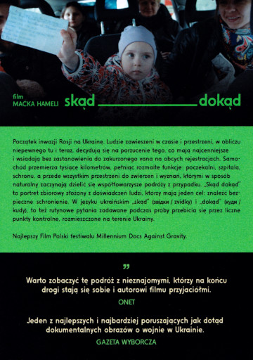 Tył ulotki filmu 'Skąd dokąd'