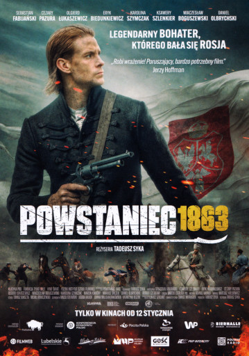 Przód ulotki filmu 'Powstaniec 1863'