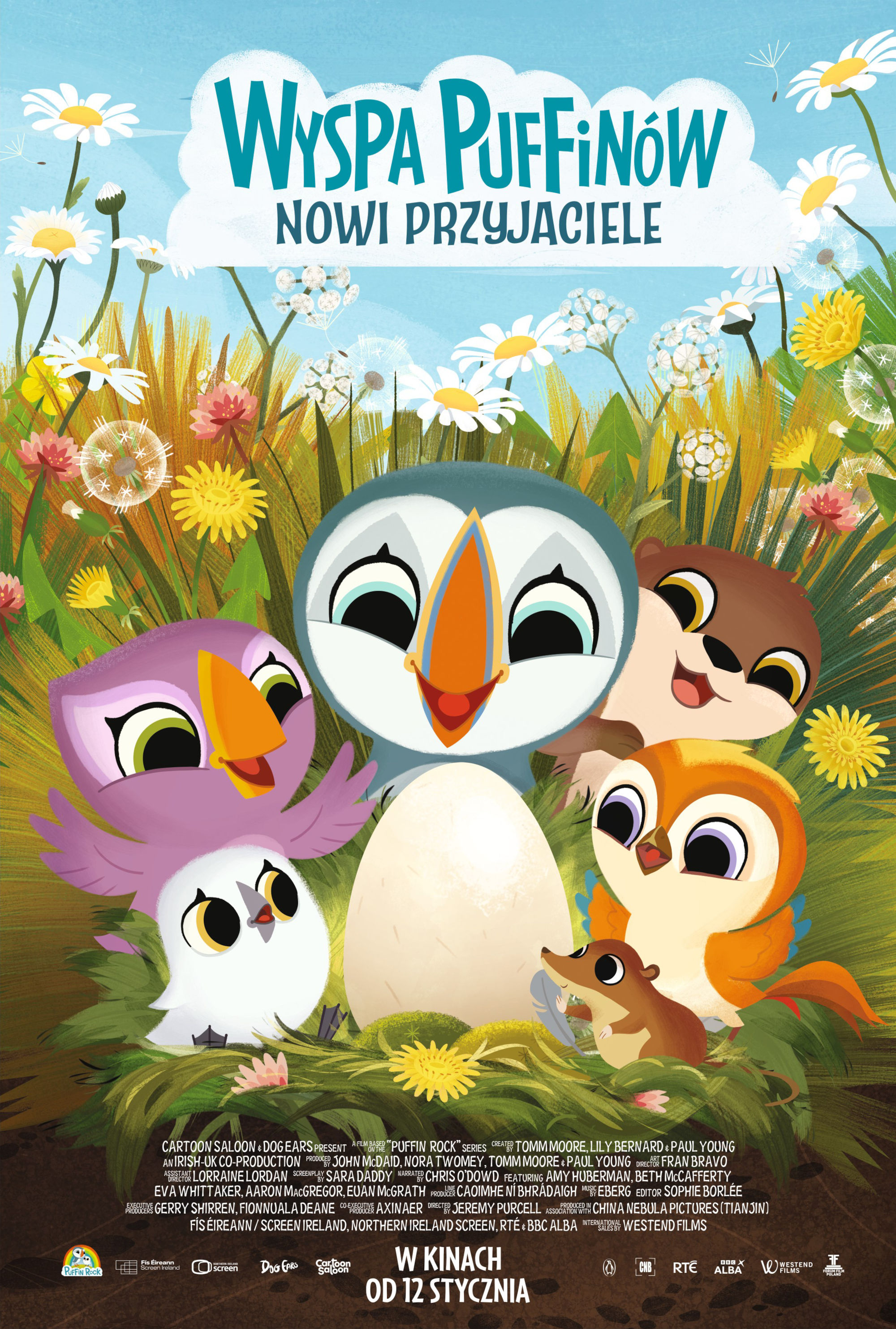 Polski plakat filmu 'Wyspa Puffinów. Nowi przyjaciele'