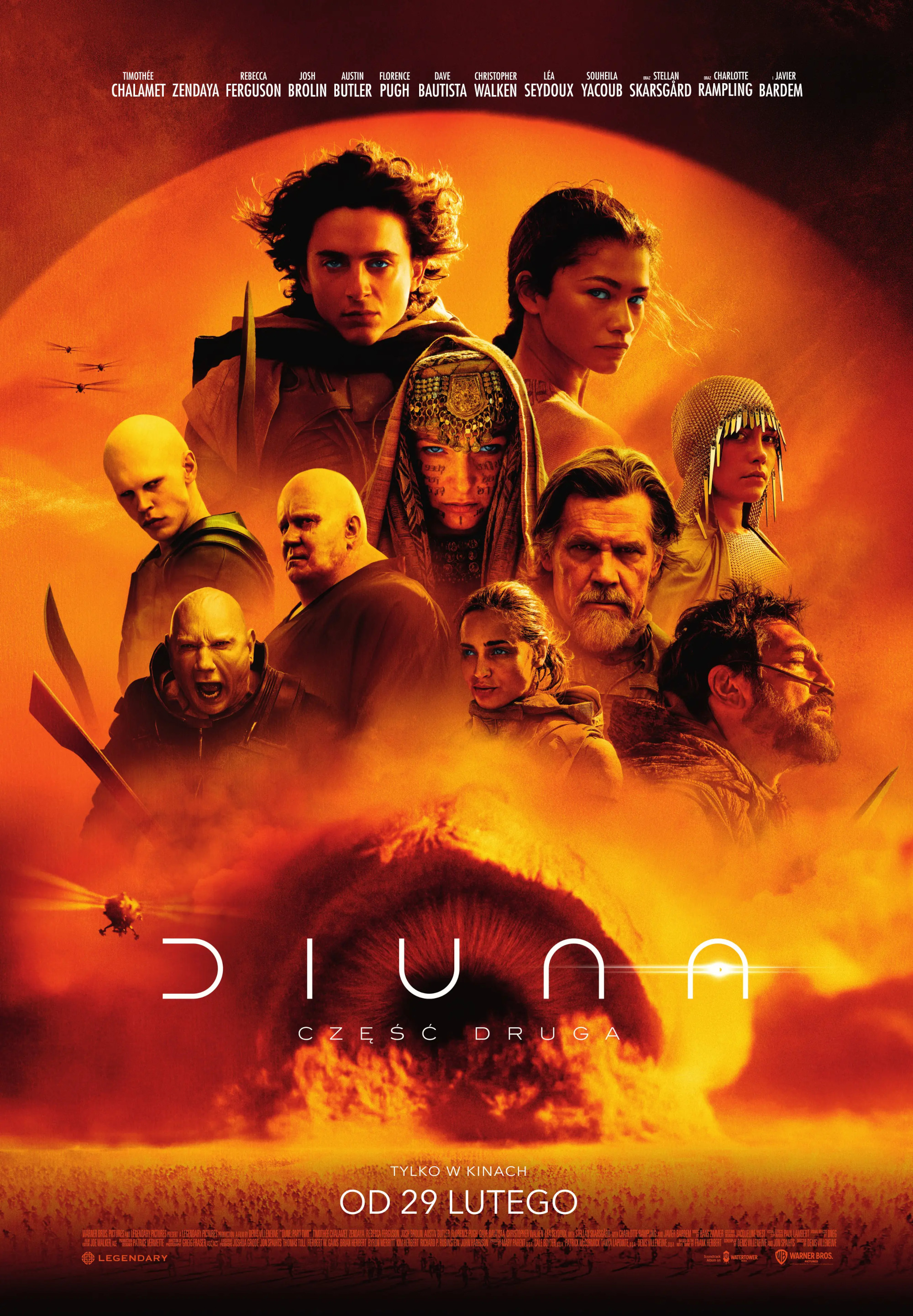 Polski plakat filmu 'Diuna: Część druga'