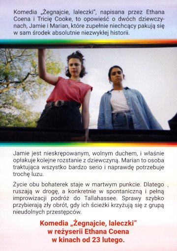 Tył ulotki filmu 'Żegnajcie laleczki'