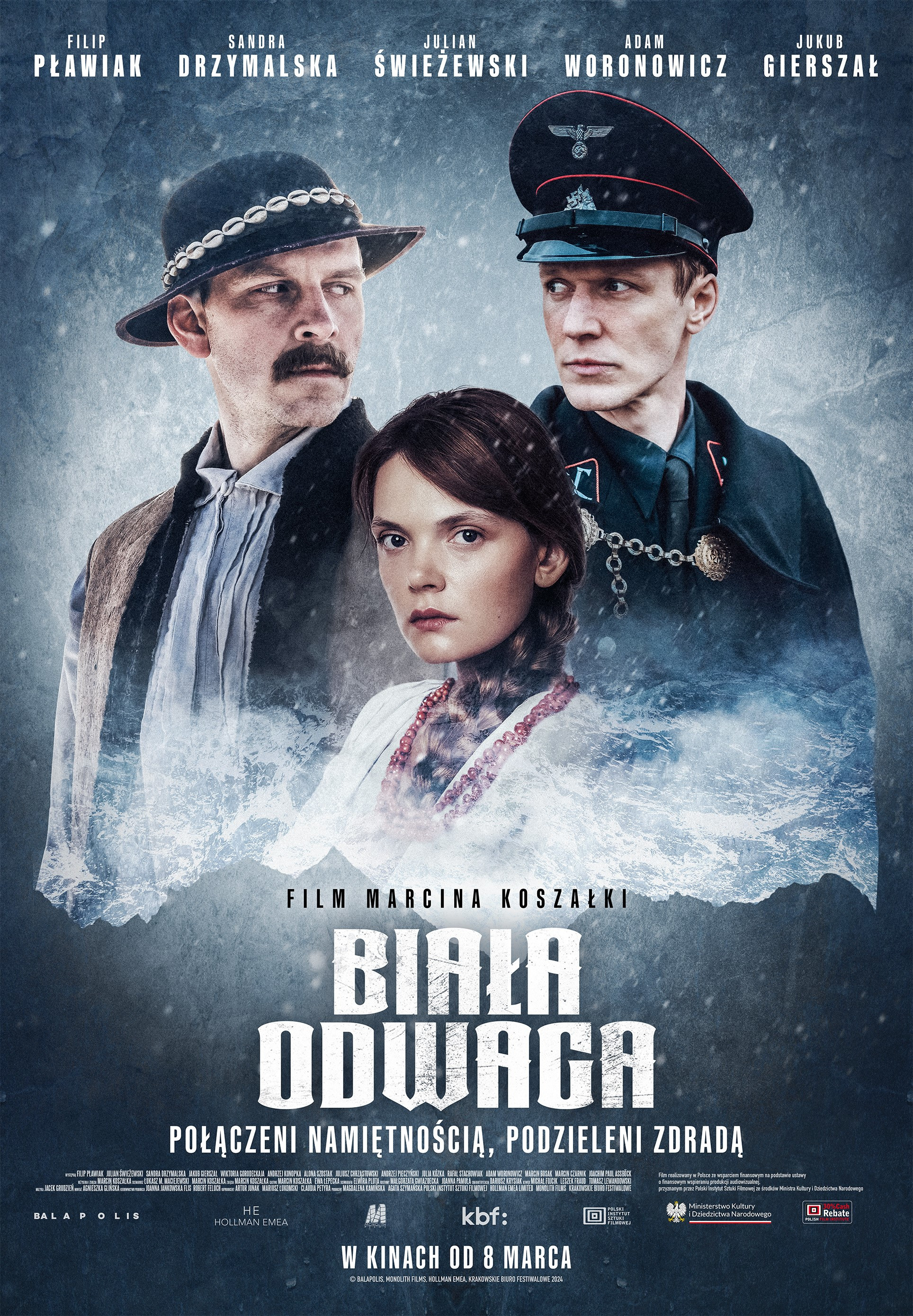 Polski plakat filmu 'Biała odwaga'