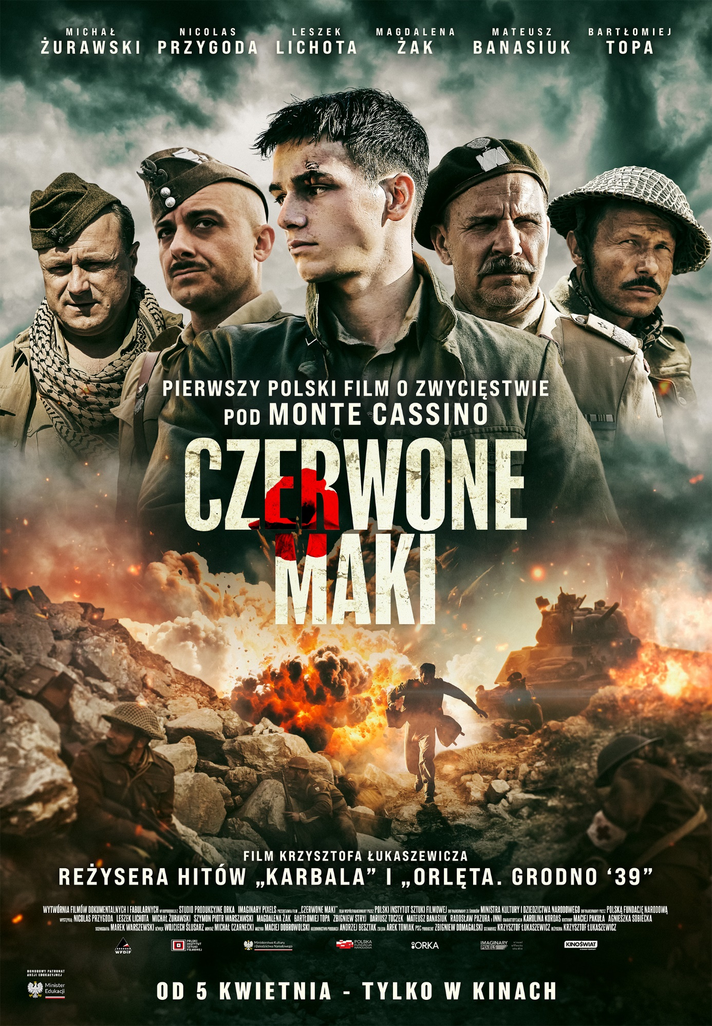 Polski plakat filmu 'Czerwone maki'