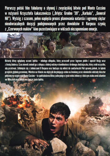 Tył ulotki filmu 'Czerwone maki'