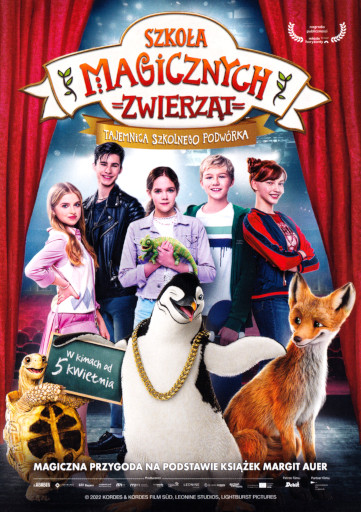 Przód ulotki filmu 'Szkoła magicznych zwierząt. Tajemnica szkolnego podwórka'