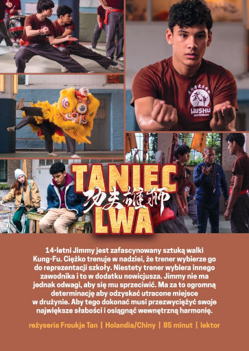 Tył ulotki filmu 'Taniec lwa'