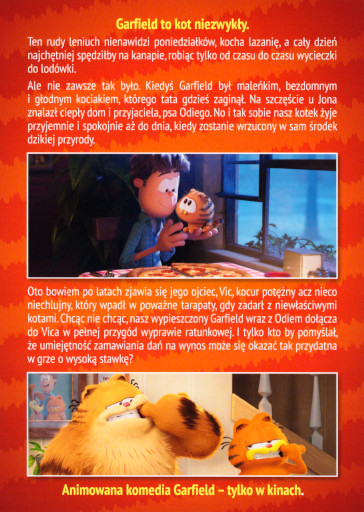 Tył ulotki filmu 'Garfield'