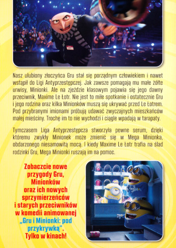 Tył ulotki filmu 'Gru i Minionki: Pod przykrywką'