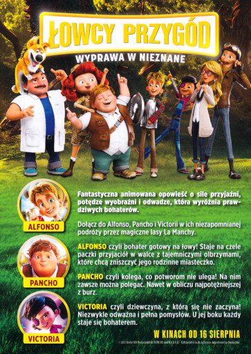 Tył ulotki filmu 'Łowcy przygód'