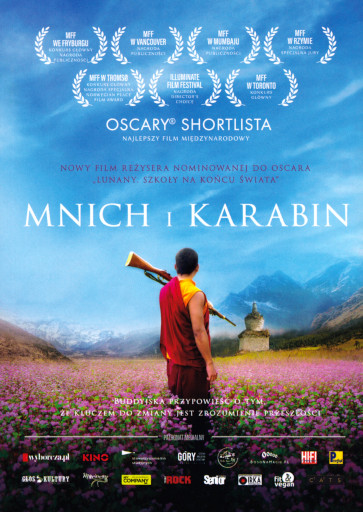 Przód ulotki filmu 'Mnich i karabin'