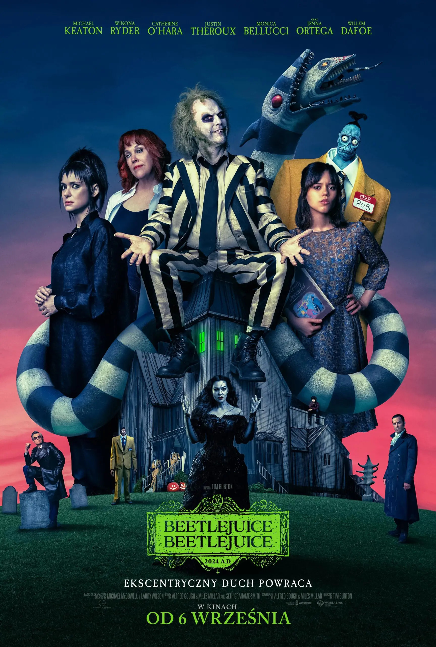 Polski plakat filmu 'Beetlejuice Beetlejuice'