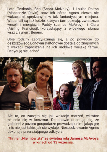 Tył ulotki filmu 'Nie mów zła'