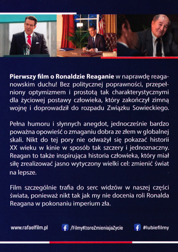 Tył ulotki filmu 'Reagan'