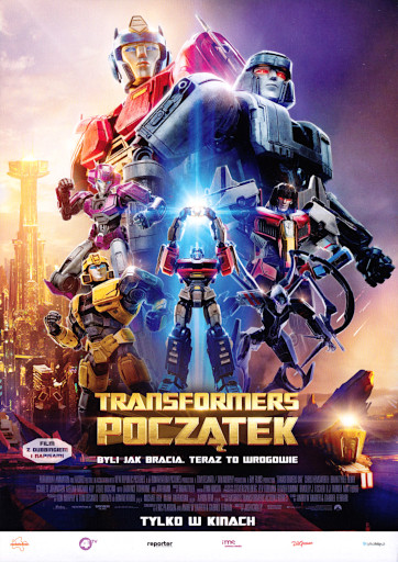 Przód ulotki filmu 'Transformers: Początek'