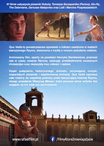 Tył ulotki filmu 'Quo Vadis'