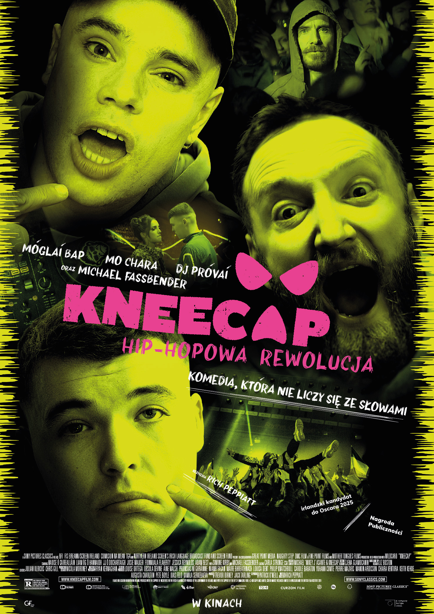 Polski plakat filmu 'Kneecap. Hip-hopowa rewolucja'