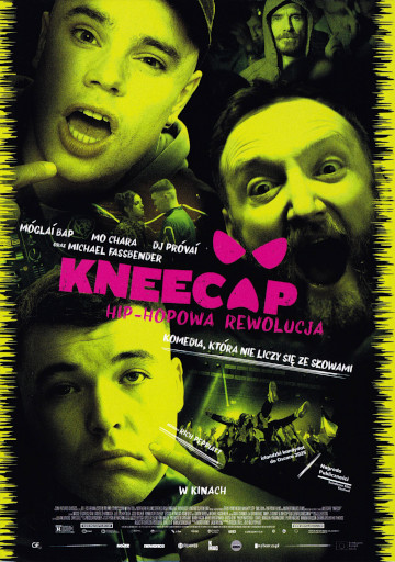 Przód ulotki filmu 'Kneecap. Hip-hopowa rewolucja'