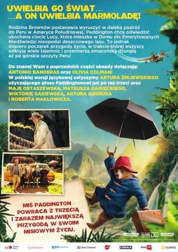 Tył ulotki filmu 'Paddington w Peru'